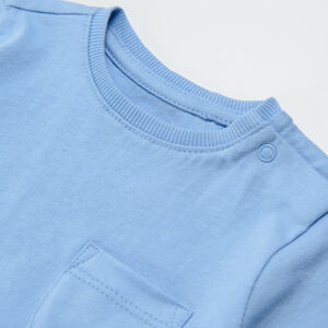 Basic tričko s krátkým rukávem- modré - 62 BLUE