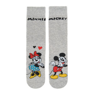 Ponožky s Mickey Mousem a Minnie- šedé - 31_33 GREY MELANGE