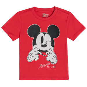 Tričko s krátkým rukávem Mickey Mouse- červené - 68 RED