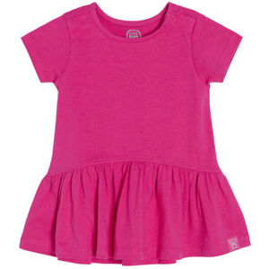 Basic šaty s krátkým rukávem- tmavě růžové - 68 CORAL