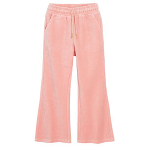 Sametové sportovní kalhoty- růžové - 98 PINK