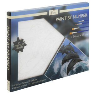 Malování podle čísel na plátno Delfín 30x40 cm