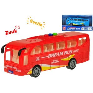 Autobus na setrvačník 16 cm - červená