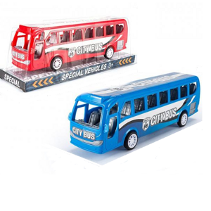 Autobus na setrvačník 23 cm - modrá