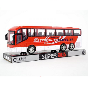Autobus Superbus na setrvačník 34 cm - červená