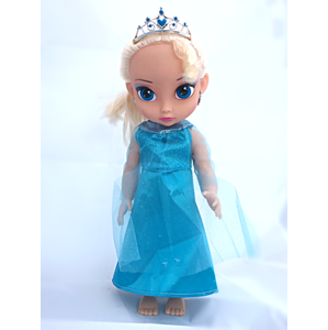 Panenka zimní královna 38 cm - modré