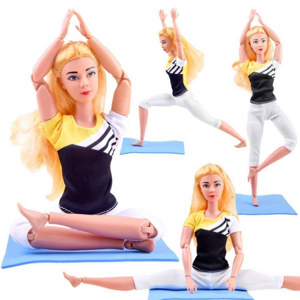 Panenka gymnastka cvičící jógu