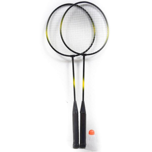 Badmintonové kovové rakety 60 cm - černá