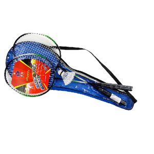 Badmintonové rakety kovové v pouzdře - červená