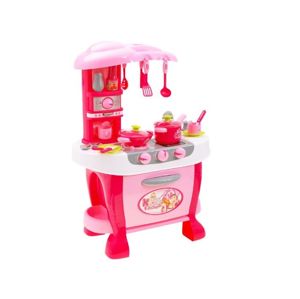 Dětská kuchyňka s kávovarem - růžová