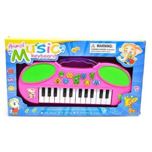 Dětský klavír -keyboard Animal Music - růžová