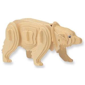 Dřevěné 3D puzzle - zvířecí skládačka - lední medvěd