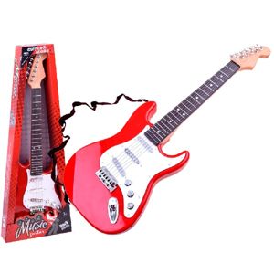Elektrická rocková kytara červená