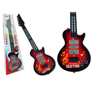 Elektrická rocková kytara s barevnými LED diodami