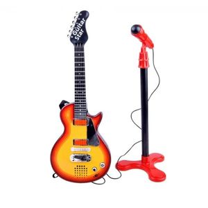 Elektrická rocková kytara s mikrofonem