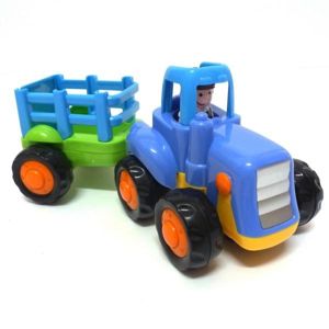 Traktor na setrvačník 17 cm - Traktor s vlečkou