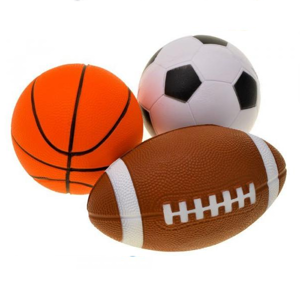 Měkký míč na fotbal, basketbal a rugby - oranžová
