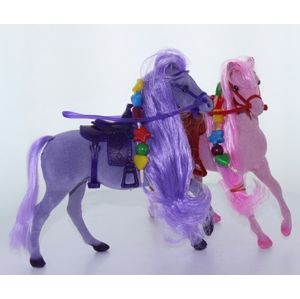Koník s dlouhou hřívou 16 cm - fialový
