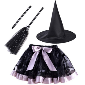 Kostým malé čarodějnice černý
