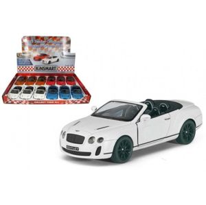 Kovové auto Bentley 12 cm - bílé bez střechy