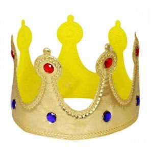 Královská koruna na suchý zip - zlatá