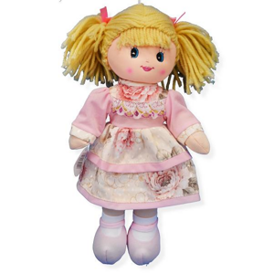 Látková panenka 40 cm - růžové