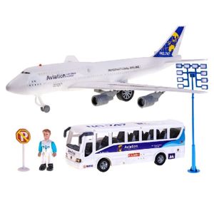 Letisková súprava: letadlo + autobus