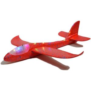 Letadlo polystyrenové 48 cm se světlem - červená