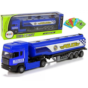 Modrý kamion cisterna Policie