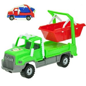 Nákladní auto s kontejnerem - zelenočervená