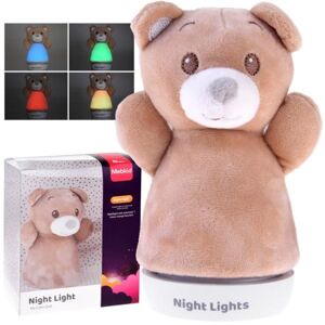 Noční lampa svítící medvídek