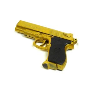 Pistole na kulky 16 cm - zlatá