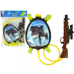 Pistole na vodu se zásobníkem s obrázkem dinosaura modrý