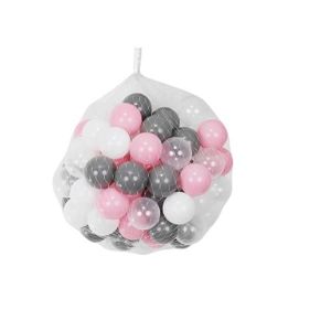 Plastové míčky do bazénku 100 ks / 5 cm: šedo - růžové