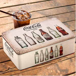 Plechová Retro Krabice Coca-Cola