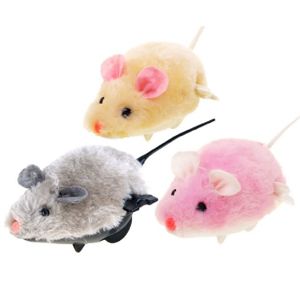 Plyšová myška na klíček - růžová