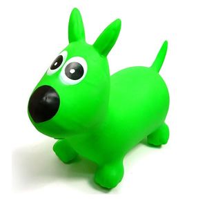 Skákací gumový psík - zelená