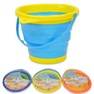 Skládací silikonový kbelík - žltá
