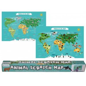 Stírací mapa zvířat