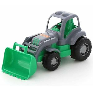 Traktor se lžící - zelenošedá