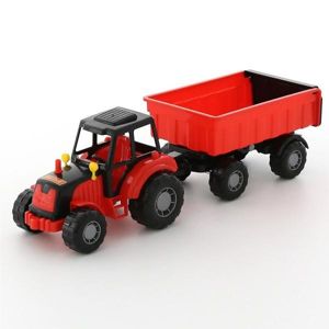 Traktor s vlečkou Majster - červená