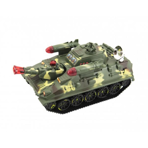 Vojenský tank 25 cm se světlem a zvukem - vojenská zelená