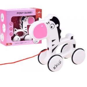 Zebra Pony na kolečkách - hračka pro tažení